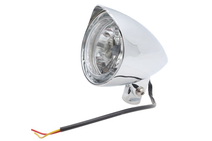 3-1/2 Round Headlamp Billet with Visor