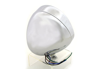 6-1/2 Round Headlamp Steel Chrome