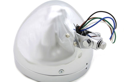6-1/2 Round Headlamp Steel Chrome