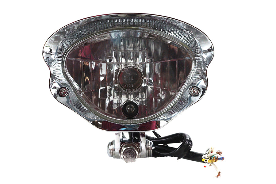 5-3/4 Headlamp Assembly Glow Style with Visor