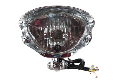 5-3/4 Headlamp Assembly Glow Style with Visor