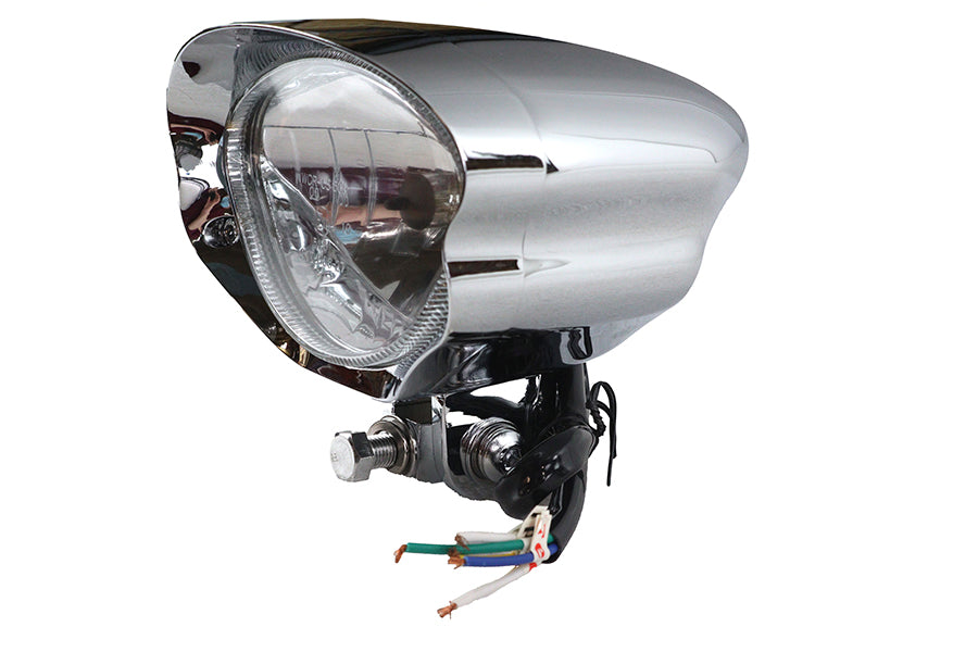 5-3/4 Headlamp Assembly Glow Style with Visor