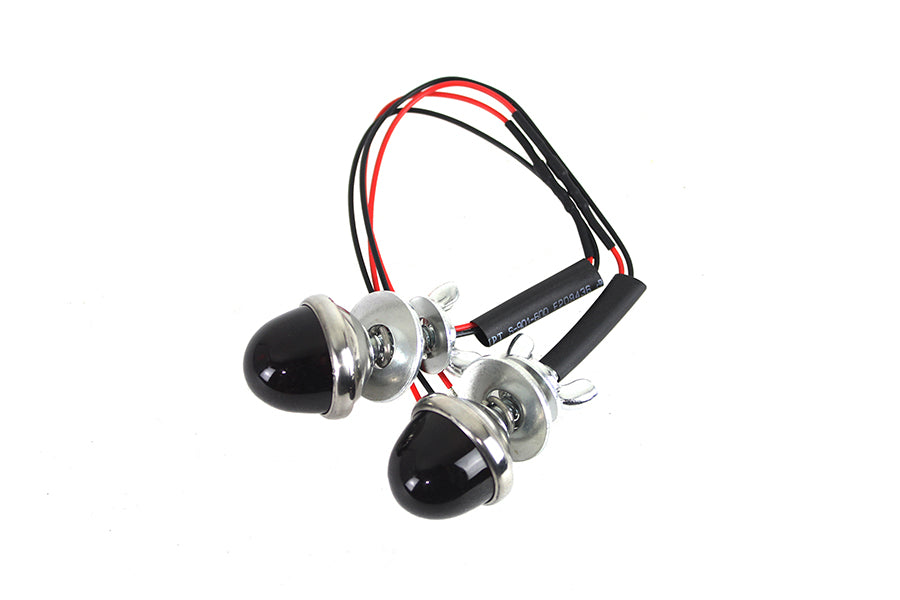License Plate Frame Bolt Set With Glass Lens And LED Light