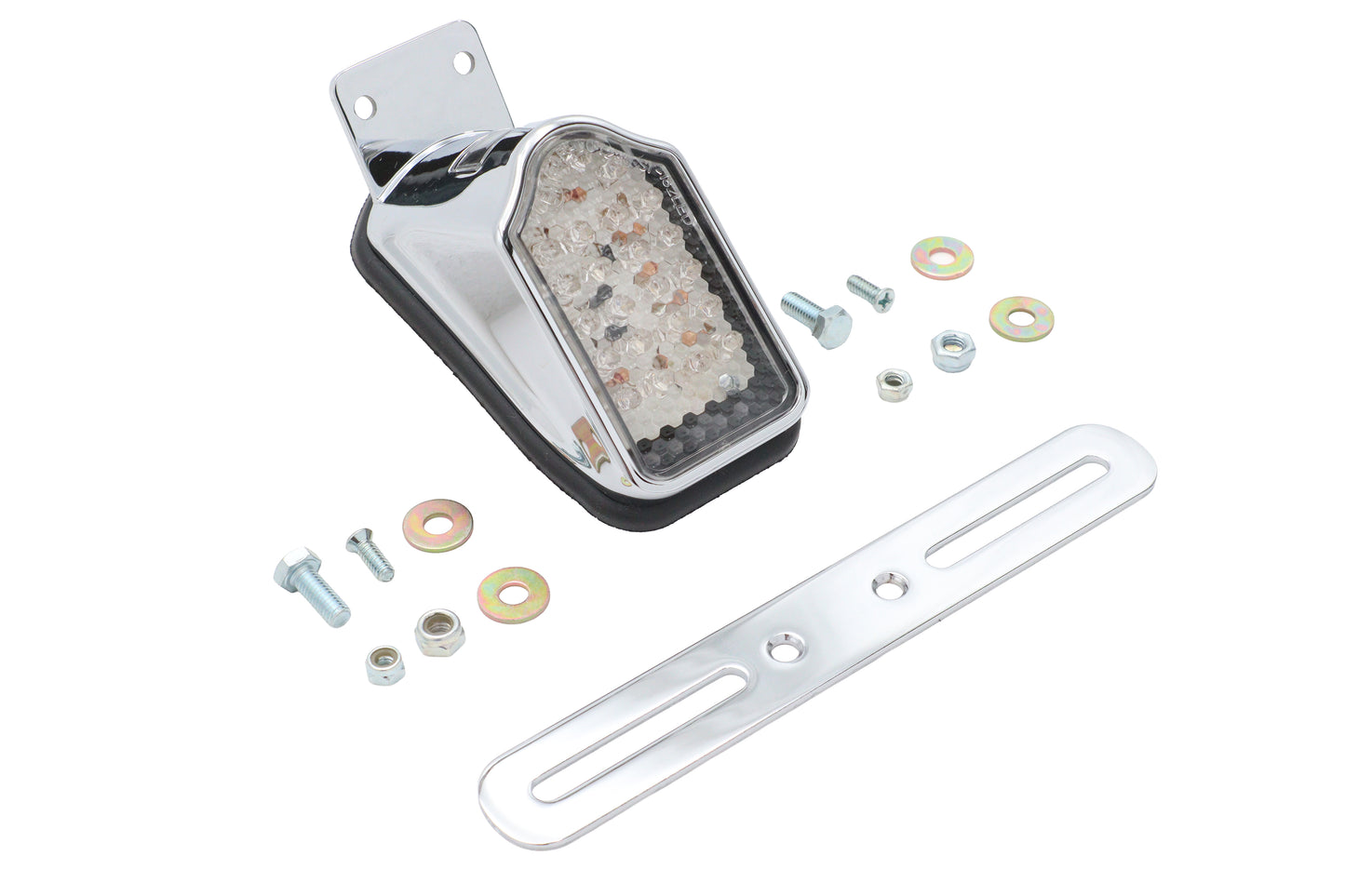 Chrome Mini Tombstone Tail Lamp with Bracket