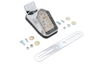 Chrome Mini Tombstone Tail Lamp with Bracket