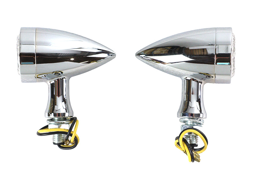 LED Bullet Marker Lamp Set Chrome