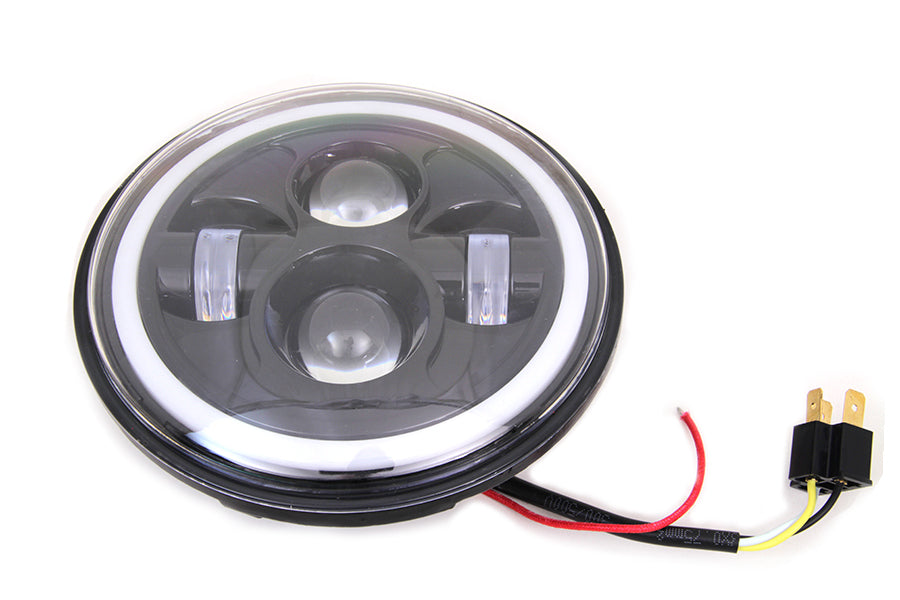 7 LED Headlamp Unit Black