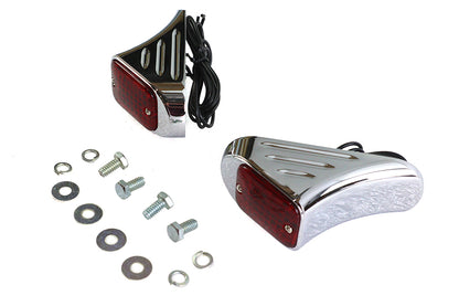 Flush Deco Marker Lamp Set with Red Lens