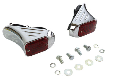Flush Deco Marker Lamp Set with Red Lens