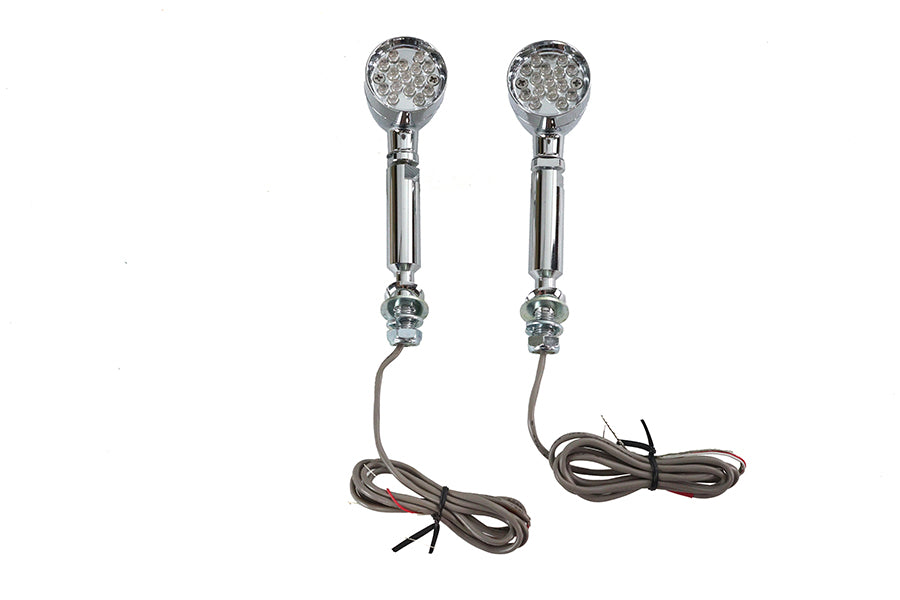 Turn Signal Set Bullet Red with Long Stud
