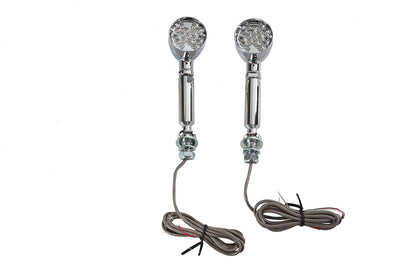 Turn Signal Set Bullet Red with Long Stud