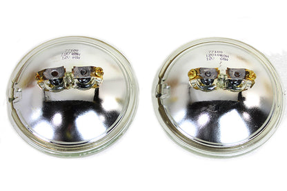 Clear 4-1/2 12 Volt Sealed Beam Spotlamp Bulb Set