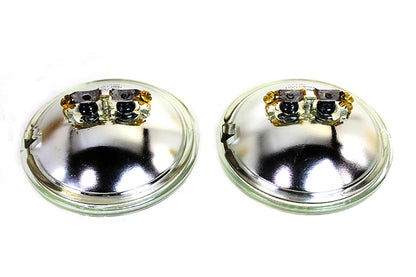Clear 4-1/2 12 Volt Sealed Beam Spotlamp Bulb Set