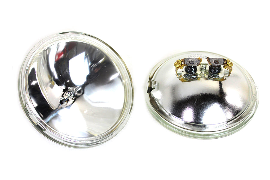 Clear 4-1/2 12 Volt Sealed Beam Spotlamp Bulb Set