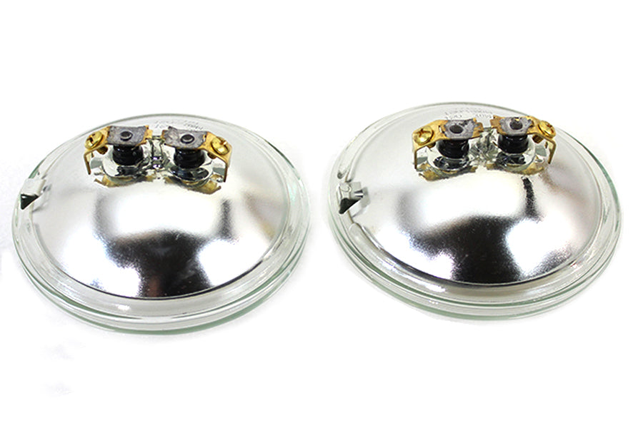 Clear 4-1/2 12 Volt Sealed Beam Spotlamp Bulb Set