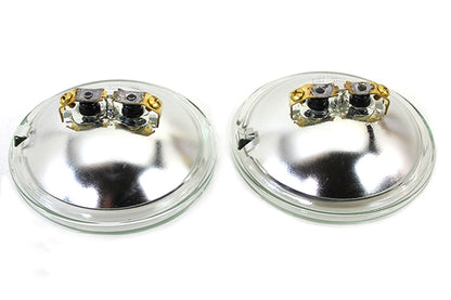 Clear 4-1/2 12 Volt Sealed Beam Spotlamp Bulb Set