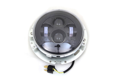 7 LED Headlamp Assembly Gloss Black