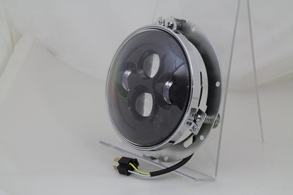 7 LED Headlamp Assembly Gloss Black