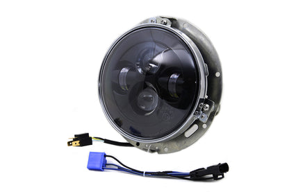 7 LED Headlamp Assembly Gloss Black