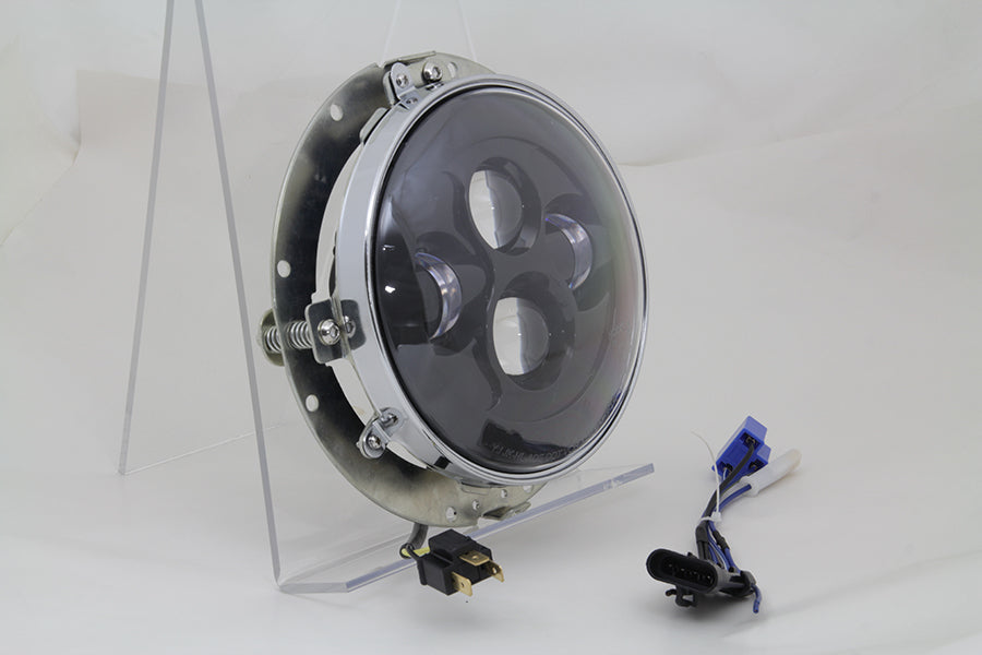 7 LED Headlamp Assembly Gloss Black