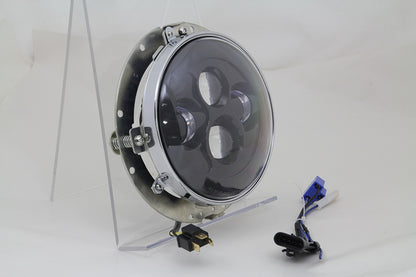 7 LED Headlamp Assembly Gloss Black