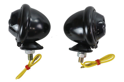 Black Turn Signal Set Bullet with Smoked Lens