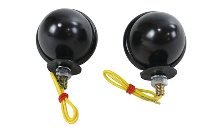Black Turn Signal Set Bullet with Smoked Lens