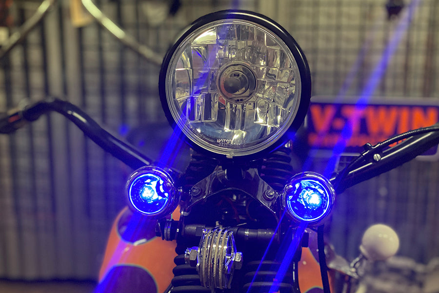 Blue Faceted Tail Lamp Lens Set