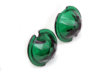 Tail Lamp Lens Set Faceted Green