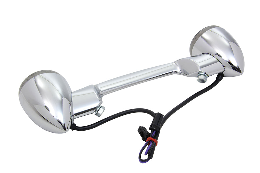 Chrome Steel Revox Turn Signal Bar with Lamps