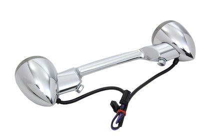 Chrome Steel Revox Turn Signal Bar with Lamps