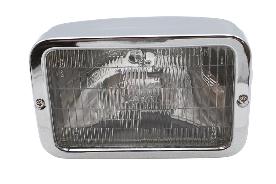 4-1/2 Headlamp Rectangular Caddy Type Chrome