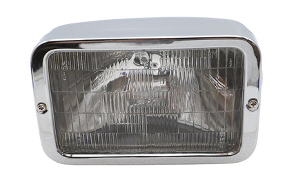 4-1/2 Headlamp Rectangular Caddy Type Chrome