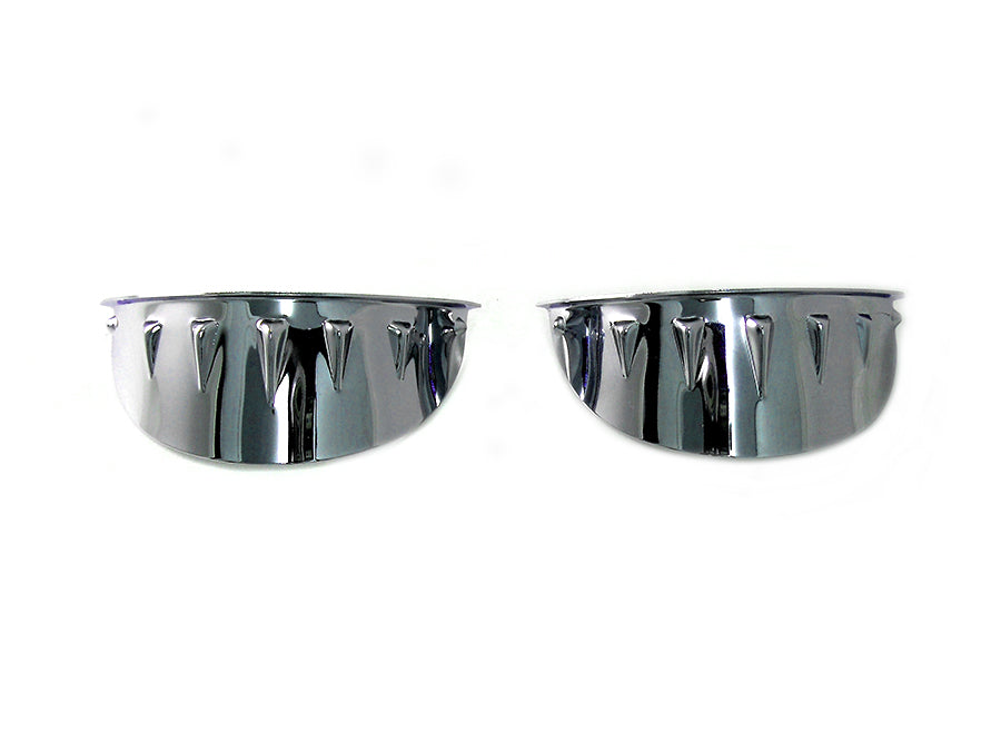 Chrome 4-1/2 Glide Spotlamp Visor Set