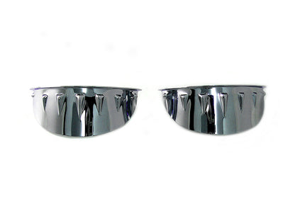 Chrome 4-1/2 Glide Spotlamp Visor Set