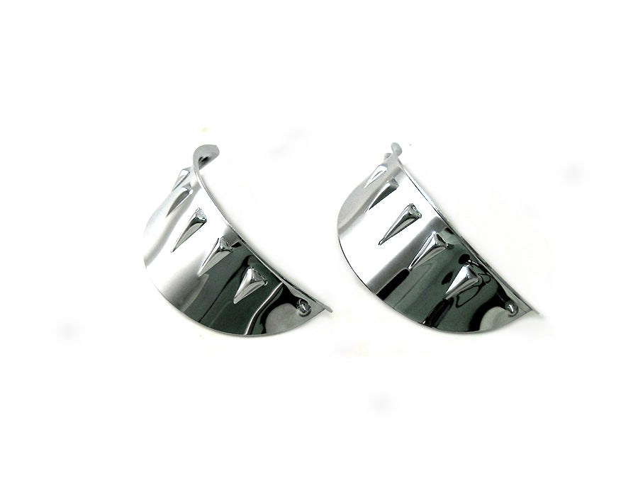 Chrome 4-1/2 Glide Spotlamp Visor Set