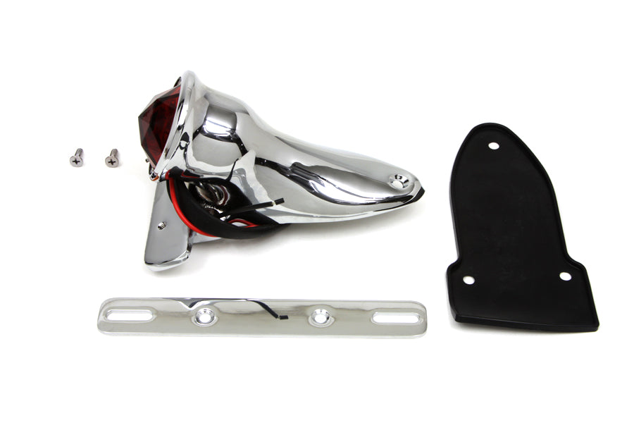 Bates Bobber Tail Lamp Assembly Chrome