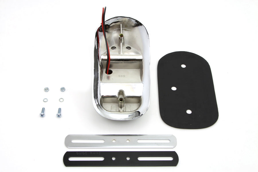 Chrome Tombstone Style Tail Lamp
