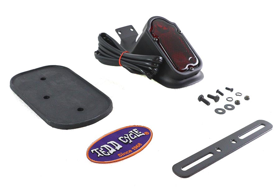 Tombstone Style Tail Lamp Assembly Matte Black