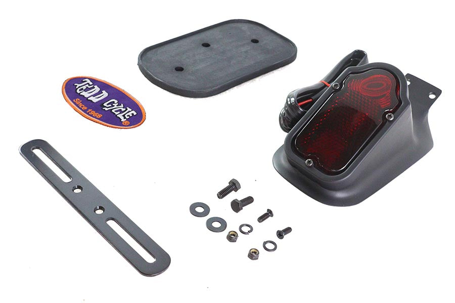 Tombstone Style Tail Lamp Assembly Matte Black