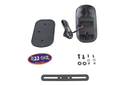 Tombstone Style Tail Lamp Assembly Matte Black