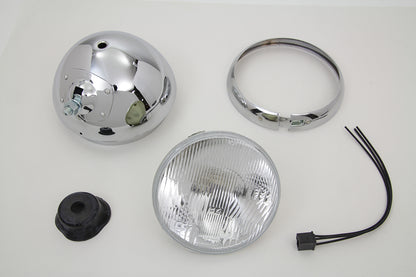 7 Round Chrome Vintage Style Headlamp