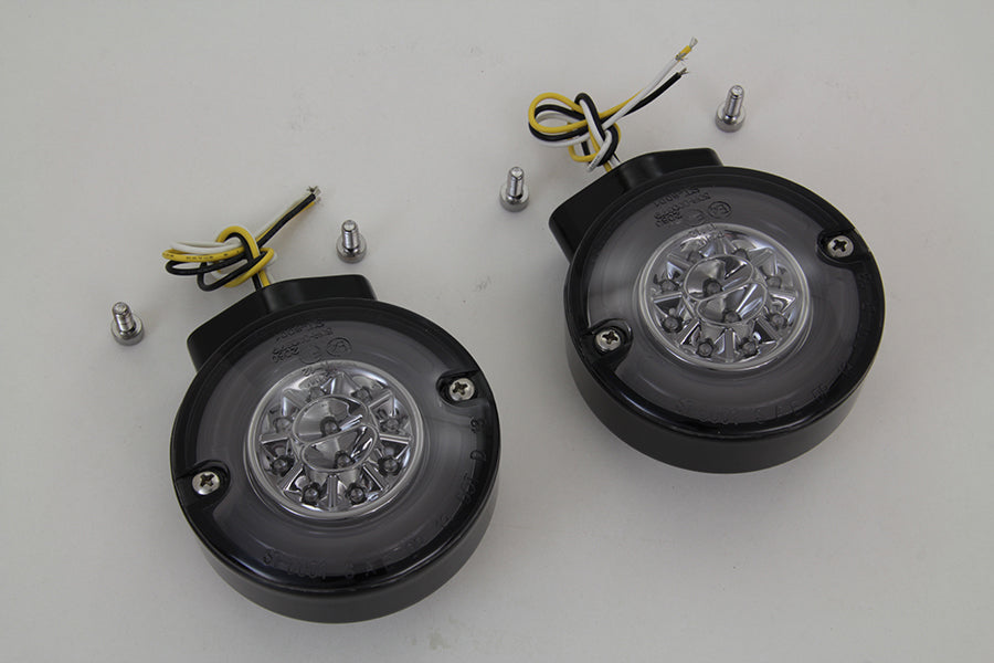 LED Turn Signal Set Front Black