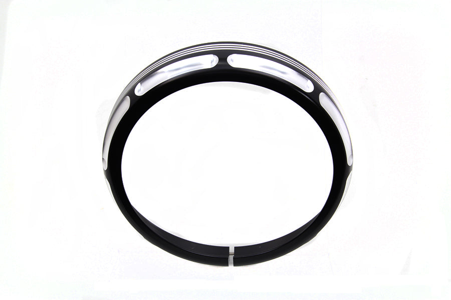 7 Black Anodize Burst Headlamp Trim Ring