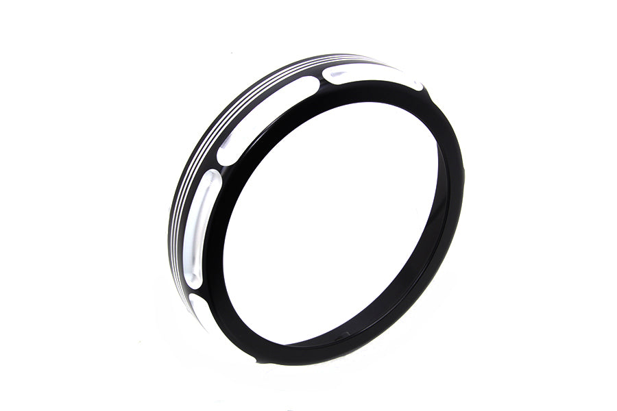 7 Black Anodize Burst Headlamp Trim Ring