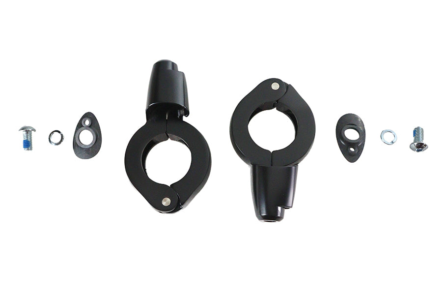 Black Turn Signal Relocation Kit 39mm Forks