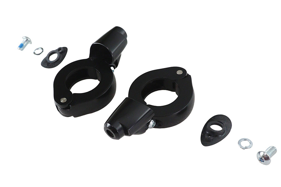 Black Turn Signal Relocation Kit 39mm Forks