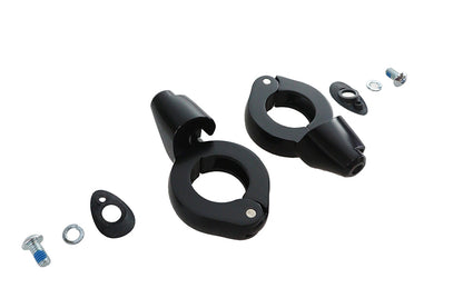 Black Turn Signal Relocation Kit 39mm Forks
