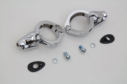 Chrome Turn Signal Relocation Kit 49mm Forks