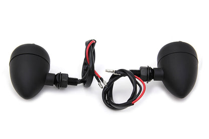Black Torpedo Bullet Style Marker Lamp Set